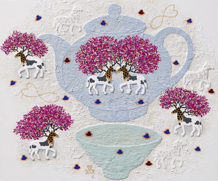  cosmos-고고학적 기상도, 20F(72.7x60.6cm), Acrylic on canvas, 2025-사진제공 임근우 작가