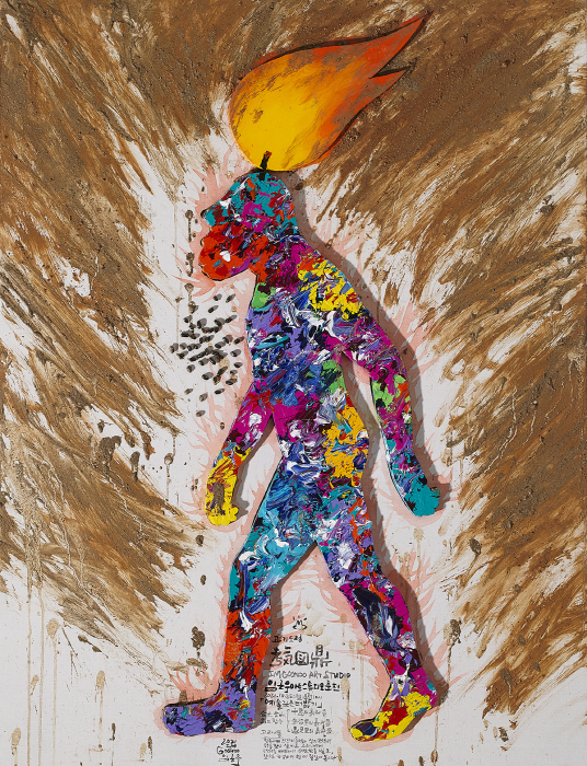 cosmos-고고학적 기상도 '고기도정 터밟기 2021', 50F(116.7x91cm), Acylic on canvas, 2021-사진제공 임근우 작가