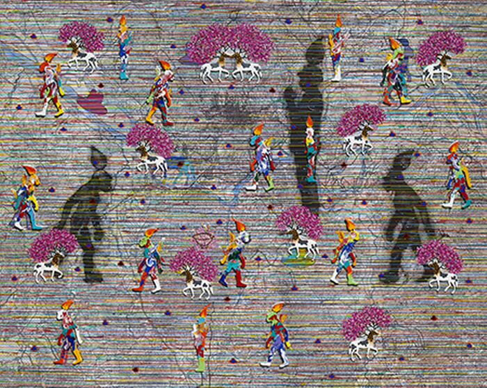 cosmos-고고학적 기상도 '서울 100년', 150F(227.3x181.8cm), Acylic on canvas, 2025-사진제공 임근우 작가