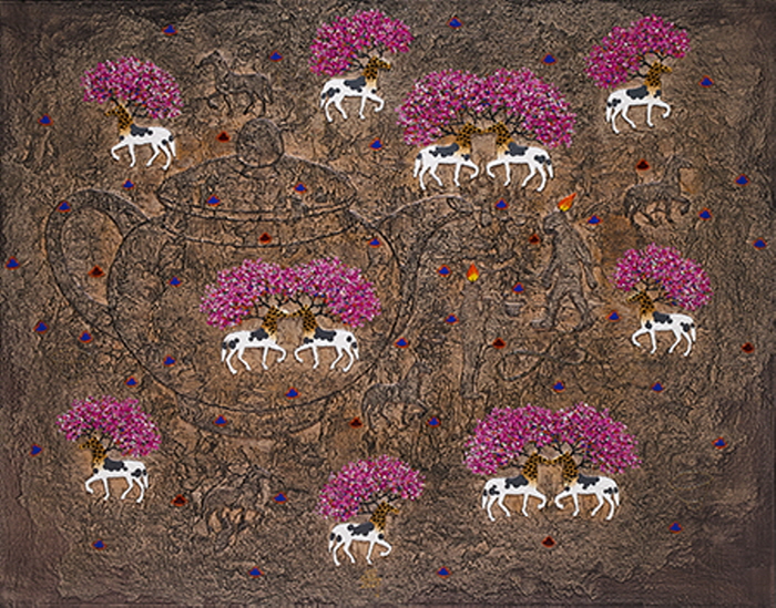 cosmos-고고학적 기상도, 100F(162.2x130.3cm), Acrylic on canvas, 2025-사진제공 임근우 작가