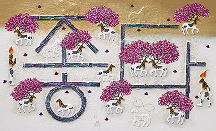 cosmos-고고학적 기상도 '좋다', 50M(116.7x72.7cm), Acylic on canvas, 2025-사진제공 임근우 작가