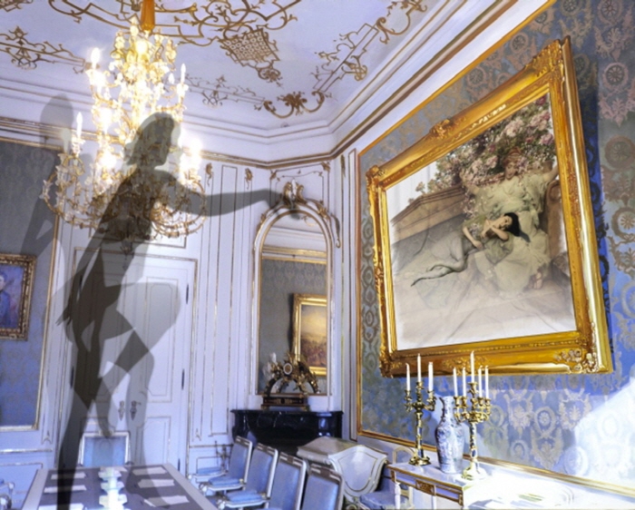 배준성, The Costume of Painter – Shadow of Museum ka, A.Tadema.B.W, Lenticular and Oil on Canvas, 130.3 x 162.2cm, 2015-사진제공 더 트리니티 갤러리