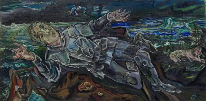 Oskar Kokoschka, Knight Errant (Der irrende Ritter) (1914-15). © 2025 Fondation Oskar Kokoschka / 예술가 권리 협회(ARS), 뉴욕/ProLitteris, 취리히. 사진: Ariel Ione Williams © 솔로몬 R. 구겐하임 재단, 뉴욕.2