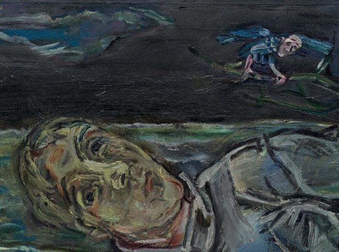 Oskar Kokoschka, Knight Errant (Der irrende Ritter) (1914-15) (세부). © 2025 Fondation Oskar Kokoschka / 예술가 권리 협회(ARS), 뉴욕/ProLitteris, 취리히. 사진: Ariel Ione Williams © 솔로몬 R. 구겐하임 재단, 뉴욕.