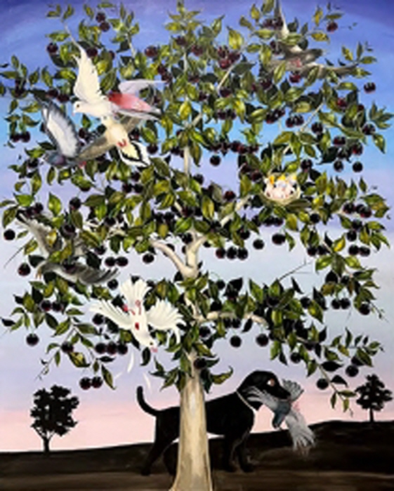 Nikki Maloof, Summer, 2025. Oil on linen, 121.9 x 152.4 cm-48 x 60 inches. Courtesy of the artist and Perrotin.