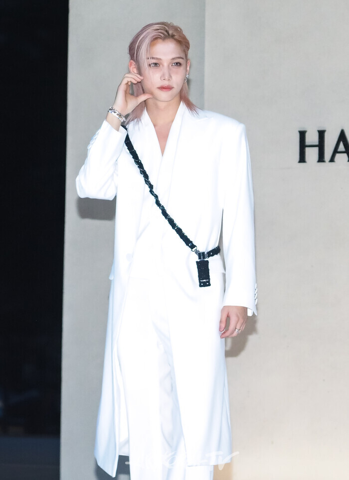 '하우스 노웨어 서울(HAUS NOWHERE SEOUL)' 포토월(스트레이 키즈 필릭스) 2025.09.03 사진 ⓒ아트코리아방송 이용선 기자​