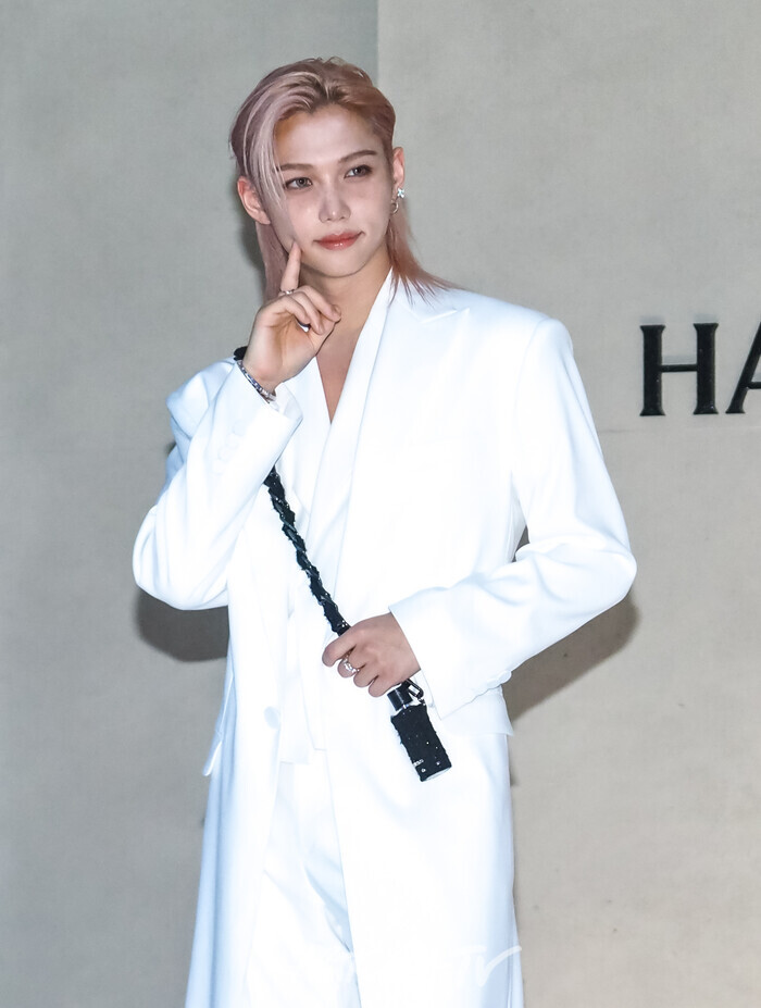 '하우스 노웨어 서울(HAUS NOWHERE SEOUL)' 포토월(스트레이 키즈 필릭스) 2025.09.03 사진 ⓒ아트코리아방송 이용선 기자​