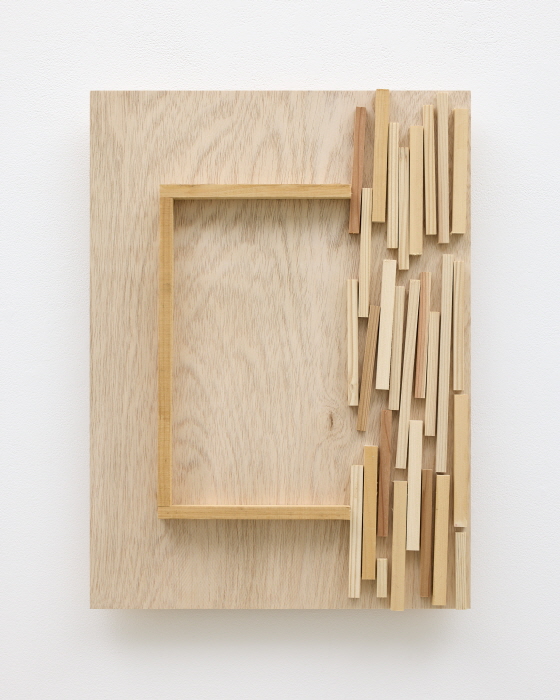 [Johyun Gallery] Kishio Suga, Dual Scene of Made Causes, 2024, Wood, 61.6 x 45.3 x 7.2 cm