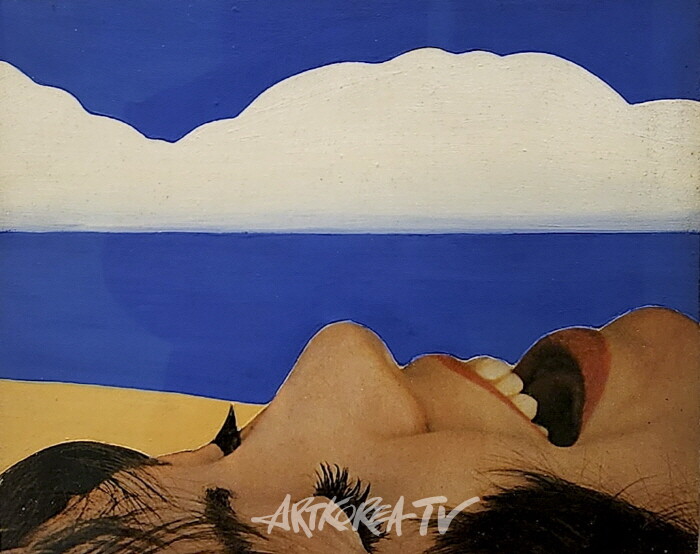 Tom Wesselmann-톰 워셀만 Little Seascape #2, 1965 Printed paper and paint on board / 패널, 프린트 종이 및 페인트 40.5 x 46 x 7.6 cm (framed)-사진촬영 김한정 기자-사진촬영 김한정 기자