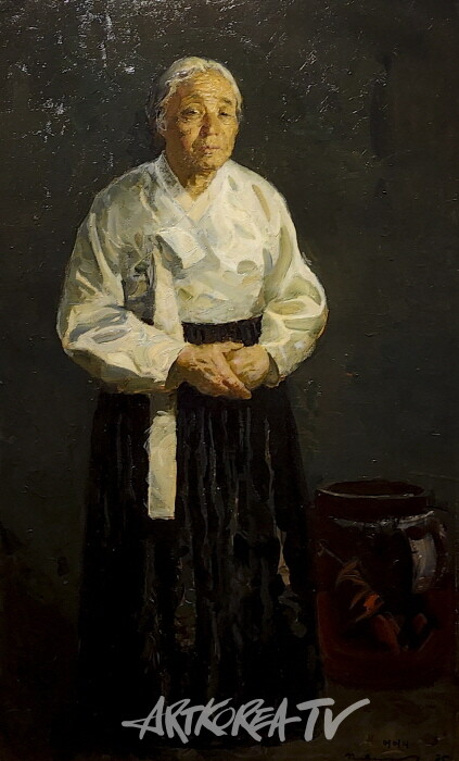 Hakgojae Gallery-윤석남 1916-1990 1985. 어머니 Oil on canvas, 119.5-72cm-사진촬영 김한정 기자