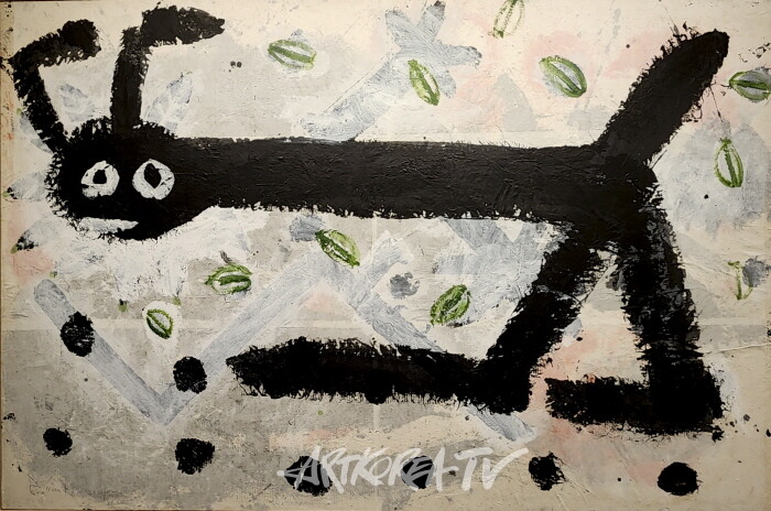 가나화랑-노은님 Langohrtier 2004-Mixed media on mulberry hanji paper 186-94cm-사진촬영 김한정 기자