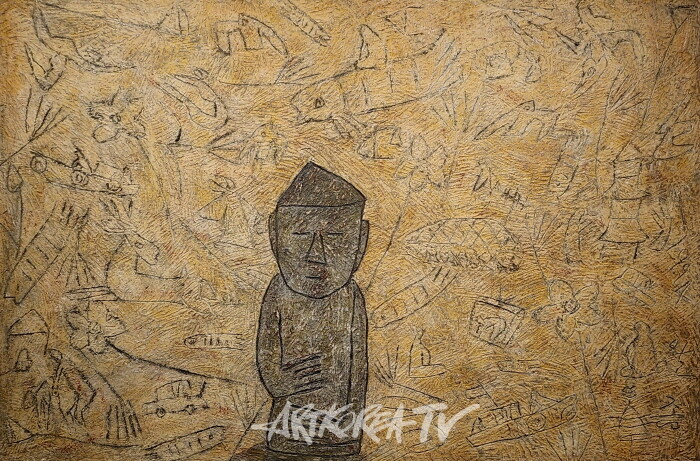 가나화랑-이왈종-Middie Way in Everyday Life 1994 Acrylic on Korean paper 193-253cm-사진촬영 김한정 기자