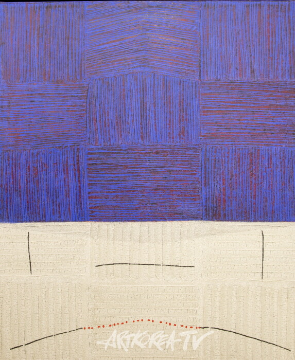 이기숙-2025 캔버스에 한지, 흙과 채색 73×61cm (2)-사진촬영 김한정 기자