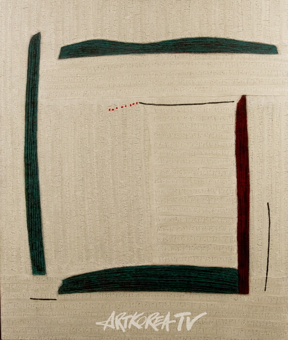 이기숙-2025 캔버스에 한지, 흙과 채색 73×61cm (3)-사진촬영 김한정 기자