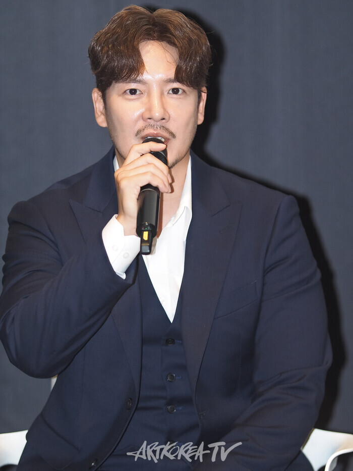 연극 '욕망이라는 이름의 전차' 제작발표회(스탠리 코왈스키 역 강은탁). 2025.09.16 사진 ⓒ아트코리아방송 이용선 기자