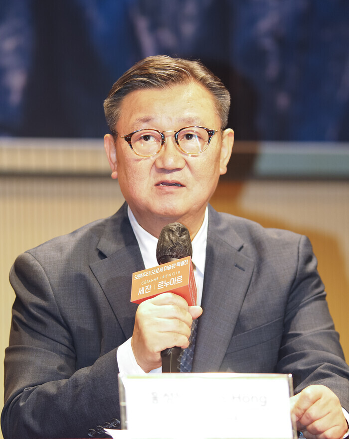 '오랑주리 - 오르세 미술관 특별전 : 세잔, 르누아르' 기자간담회(홍성일 지엔씨미디어 대표) 2025.09.19 사진 ⓒ아트코리아방송 이용선 기자