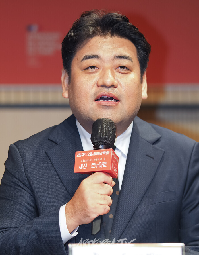 '오랑주리 - 오르세 미술관 특별전 : 세잔, 르누아르' 기자간담회(김세연 예술의전당 예술협력부장) 2025.09.19 사진 ⓒ아트코리아방송 이용선 기자