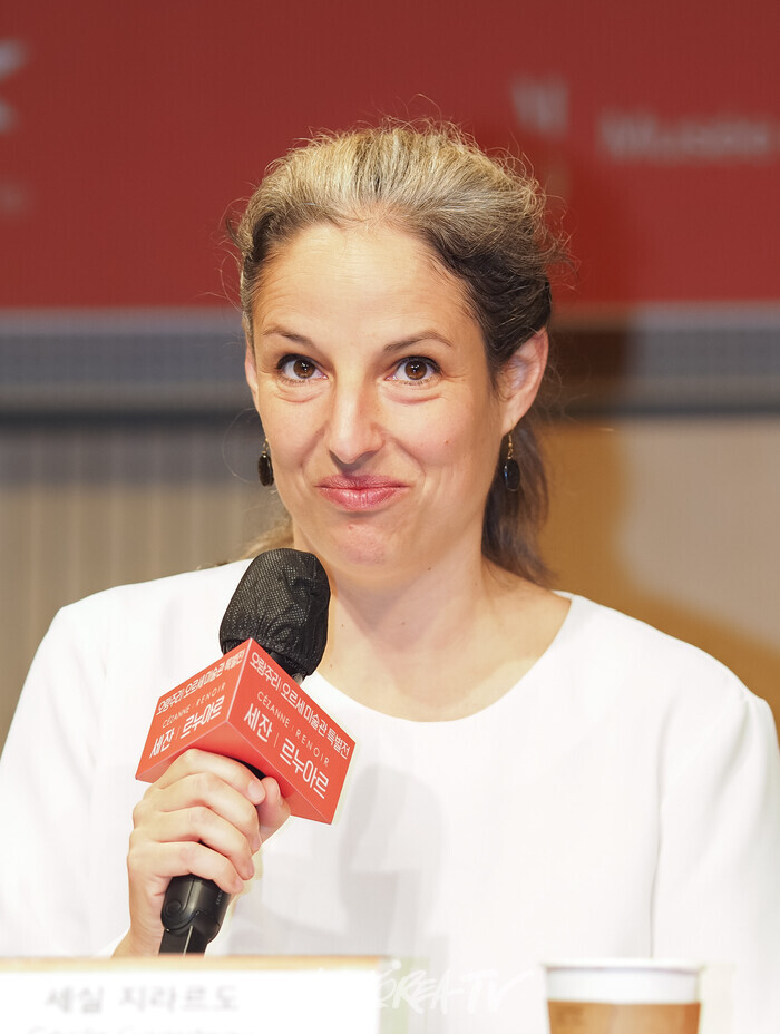 '오랑주리 - 오르세 미술관 특별전 : 세잔, 르누아르' 기자간담회(세실 지라르도 오랑주리 학예실장) 2025.09.19 사진 ⓒ아트코리아방송 이용선 기자