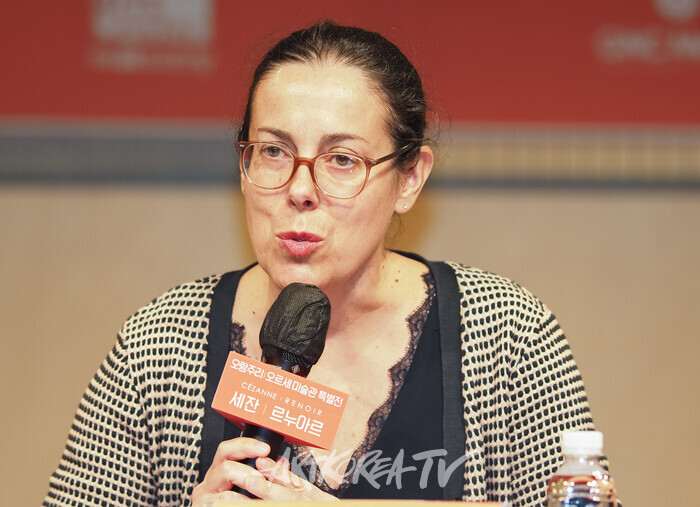 '오랑주리 - 오르세 미술관 특별전 : 세잔, 르누아르' 기자간담회(나탈리 바게르-베르디에 오랑주리 미술관 부관장) 2025.09.19 사진 ⓒ아트코리아방송 이용선 기자