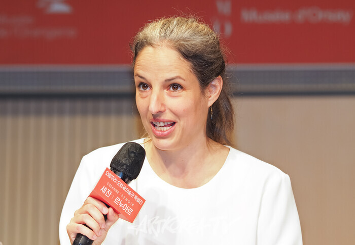 '오랑주리 - 오르세 미술관 특별전 : 세잔, 르누아르' 기자간담회(세실 지라르도 오랑주리 학예실장) 2025.09.19 사진 ⓒ아트코리아방송 이용선 기자