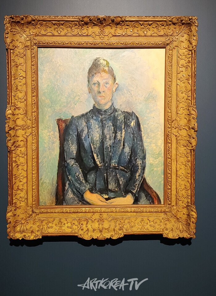 '오랑주리 - 오르세 미술관 특별전 : 세잔, 르누아르' 기자간담회(폴 세잔 - 세잔 부인의 초상, 1885-1895)  2025.09.19 사진 ⓒ아트코리아방송 이용선 기자