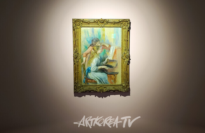 '오랑주리 - 오르세 미술관 특별전 : 세잔, 르누아르' 기자간담회(피에르 오귀스트 르누아르- 피아노 치는 소녀들, 1892년 경)  2025.09.19 사진 ⓒ아트코리아방송 이용선 기자