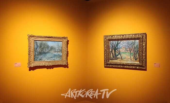 '오랑주리 - 오르세 미술관 특별전 : 세잔, 르누아르' 기자간담회(폴 세잔 - 나무와 집, 1885) 2025.09.19 사진 ⓒ아트코리아방송 이용선 기자