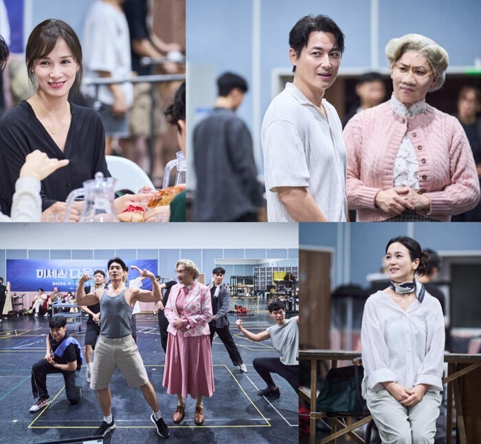 뮤지컬 '미세스 다웃파이어' 연습 현장. 제공  ㈜샘컴퍼니, ㈜스튜디오선데이