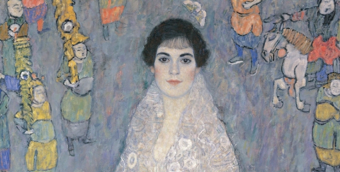 구스타프 클림트, 엘리자베스 레더러의 초상 (1914–16), 부분. 사진: 소더비 뉴욕 제공.