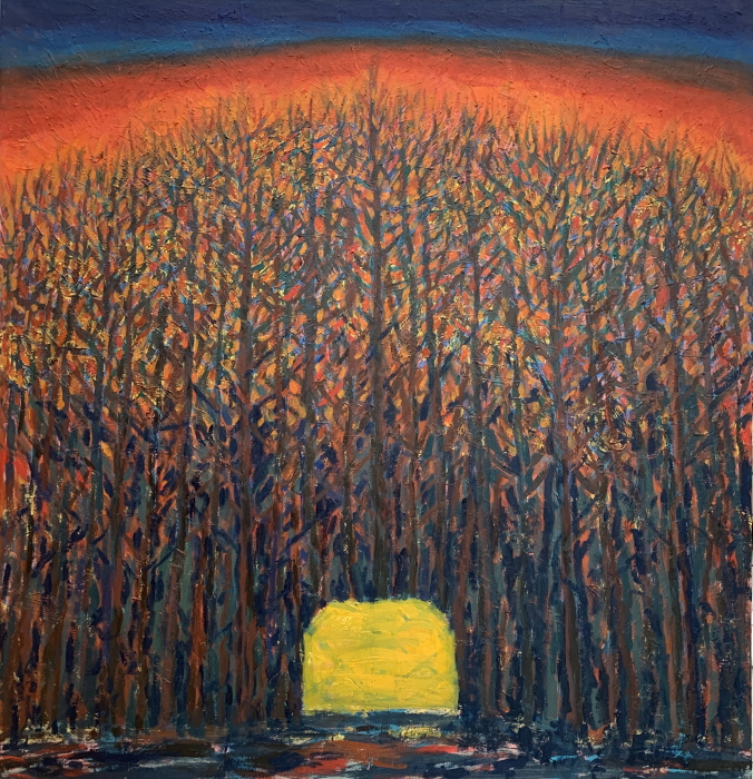 노란 천막_120x126cm_oil on canvas_2025-사진제공 김호준 작가