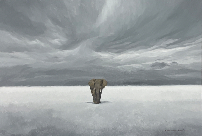 Jeong Seongjoon, Today and future, 2022, oil on canvas, 65.1x90.9cm-사진제공 아뜰리에 아키