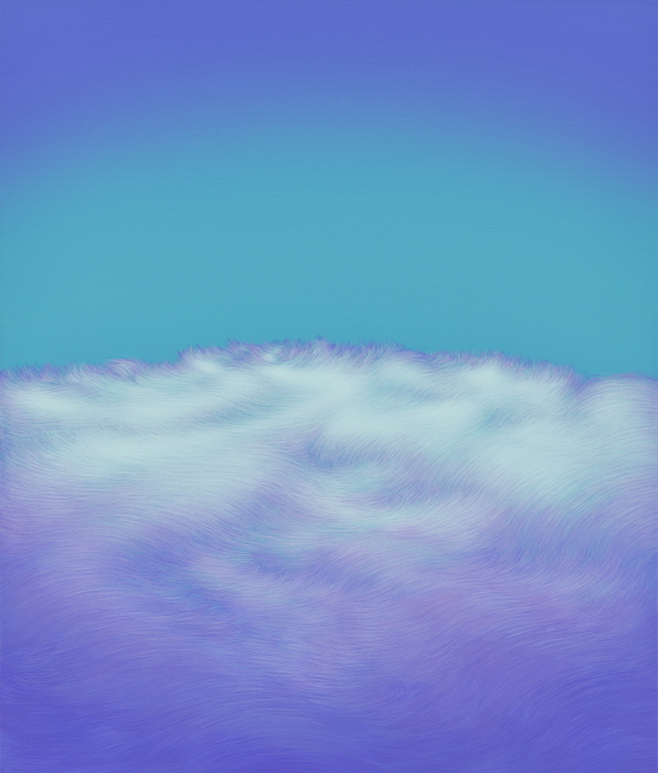 정유미 Yumi Chung, 푸른 바람 Blue Wind, 2025, acrylic on canvas, 53×45cm-사진제공 아뜰리에 아키