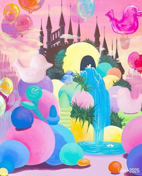 박유하 作_Pink Fantasy_60.6x72.2cm_Mixed Media-사진제공 이형회