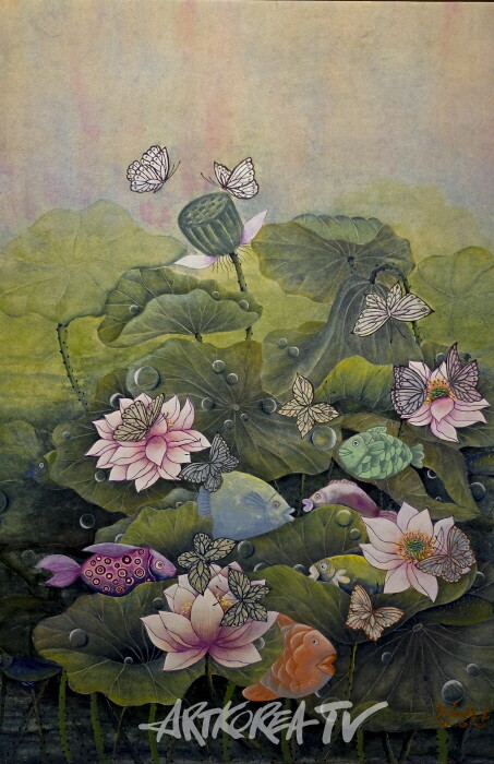 김명남-물길따라서 60×90cm 순지에 한국화 물감-사진촬영 김한정 기자