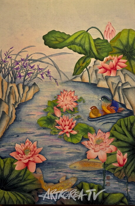 김화미-다슬누리 60×90cm 한국화 물감-사진촬영 김한정 기자