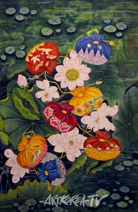 원혜원-본청정 58×90cm 순지에 분채봉채-사진촬영 김한정 기자