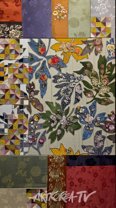 최은미-자수의 향연 50×90cm 자수, 원단, 혼합재료-사진촬영 김한정 기자