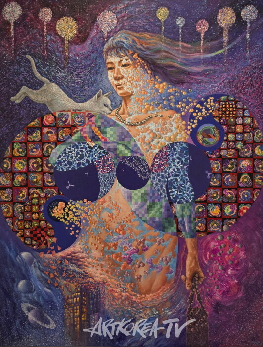 황훈영-순환, 생명, 소멸 116×90cm 혼합재료-사진촬영 김한정 기자