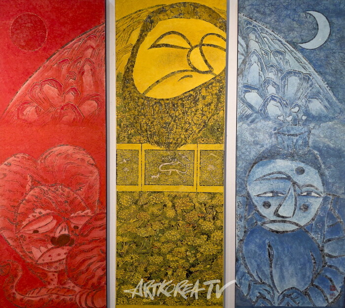 이규완-설화(단군이야기)-한지에 채색-사진촬영 김한정 기자