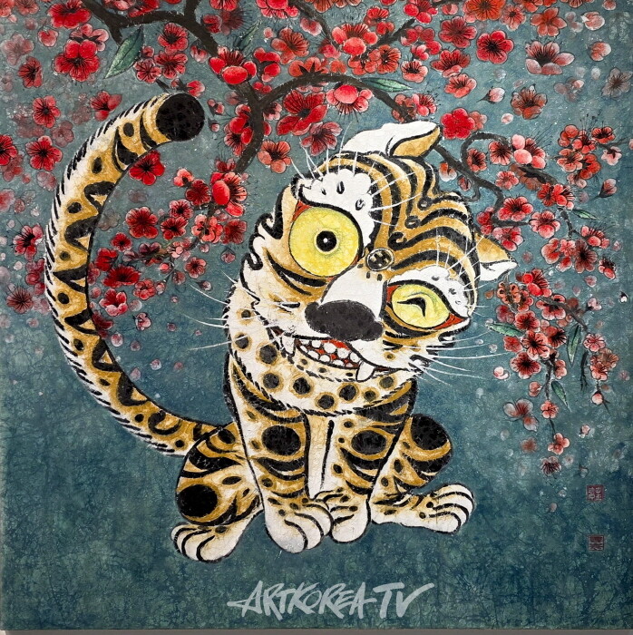 이규완-안녕하세요-한지에 채색-사진촬영 김한정 기자