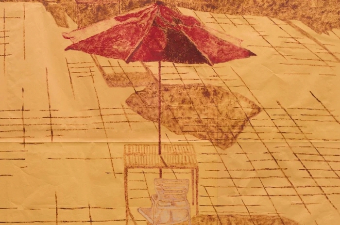 10 Maxwell Alexandre, Pátio do Clube do Flamengo na Gávea(Gávea의 플라멩고 클럽 안뜰) 세부 사항 (2025). 사진-줄리아 톰슨.