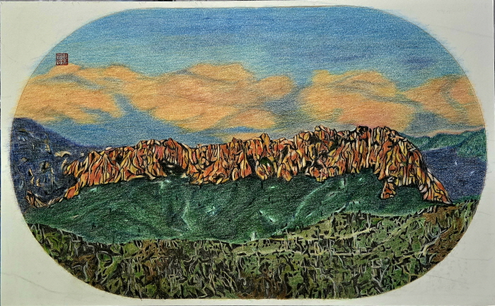 현장윤-설악산 울산바위 노을 (75x48cm)-사진제공 세미갤러리