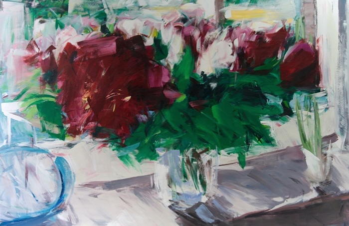 알리레자 바르잔데흐, 펜스터뱅크 , 2025-캔버스에 유채-200 x 300cm-사진제공 갤러리 바바라 폰 스테호우