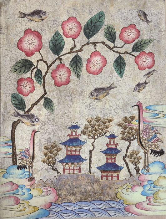 김미정-하늘정원  45 x 58cm 한지호분-사진제공 MH Gallery