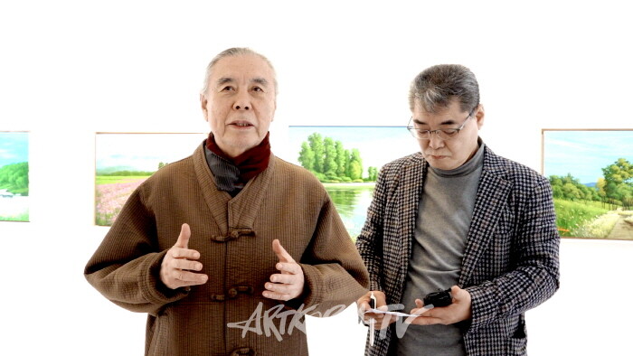 이황 화가, ‘추억 속의 자연’展 개막식-사진촬영 김한정 기자