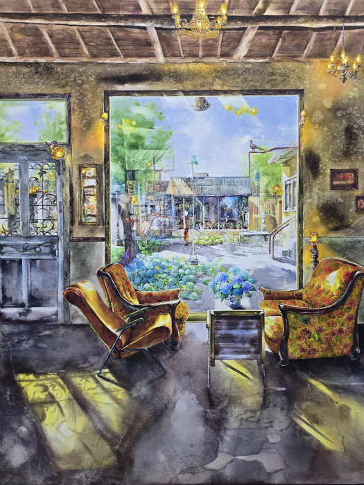 김마화 - 카페풍경-사진제공 ‘2025 세종회화제 – 서사적회화 플러스’