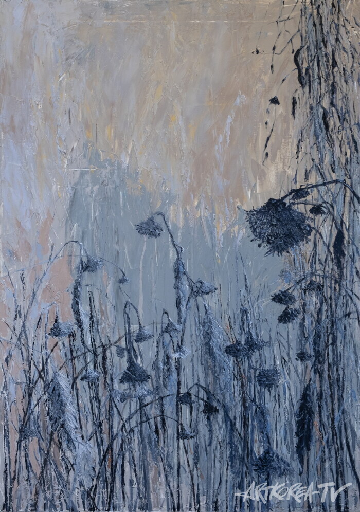 Sunflower Codes 2503-100, 162.2x112.1cm, oil on canvas, 2025