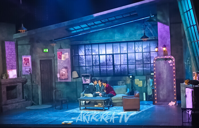 뮤지컬 '#0528' 스페셜 커튼콜(에기 역 조훈, 도리스 역 현석준, 브랜든 역 심수호) 2025.11.21 사진 ⓒ아트코리아방송 이용선 기자