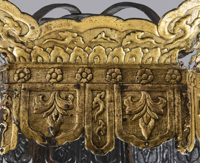 월정사팔각구층석탑 상륜부 및 금속장엄물 보개 세부문양-사진제공 월정사박물관