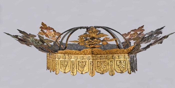 월정사팔각구층석탑 상륜부 및 금속장엄물 보개-사진제공 월정사박물관